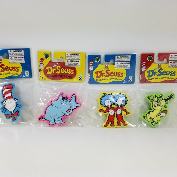 Dr. Seuss sharpeners and erasers set great for cake decorations - Picture 2 of 16